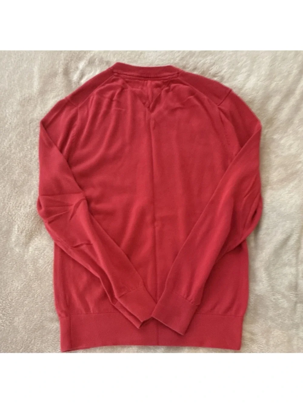 Tommy Hilfiger Men's Bright Red V-Neck Sweater